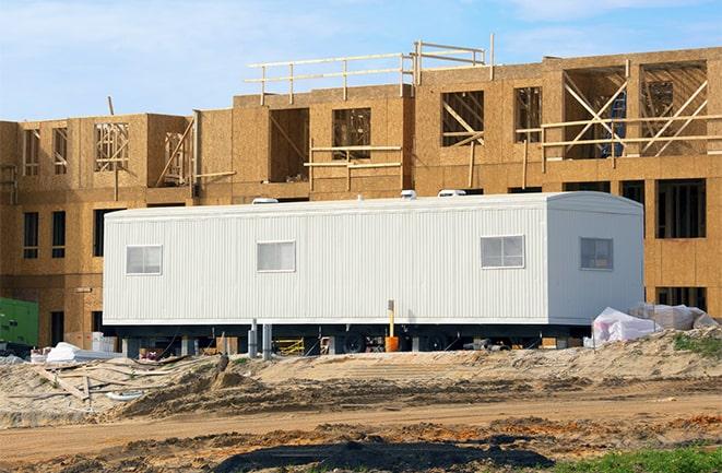 office trailers and equipment rental at a construction site in Greenacres FL